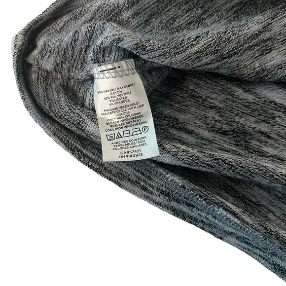 LOFT Outlet Shirt Spaghetti Strap Cami Size Large Soft Blue Black Space Dyed - Picture 5 of 9